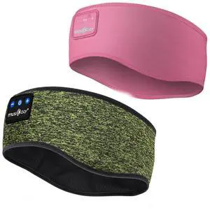 MUSICOZY Sleep Headphones Bluetooth 5.4 Headband, Sports Wireless Earphones Sweat Resistant Earbuds Sleeping Headphone with Ultra-Thin HD Stereo Speaker for Workout Running Cool Gadgets Unique Gifts