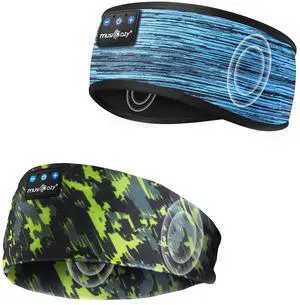 MUSICOZY Sleep Headphones Bluetooth 5.4 Headband, Sports Wireless Earphones Sweat Resistant Earbuds Sleeping Headphone with Ultra-Thin HD Stereo Speaker for Workout Running Cool Gadgets Unique Gifts
