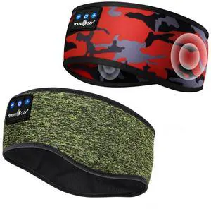 MUSICOZY Sleep Headphones Bluetooth 5.4 Headband, Sports Wireless Earphones Sweat Resistant Earbuds Sleeping Headphone with Ultra-Thin HD Stereo Speaker for Workout Running Cool Gadgets Unique Gifts