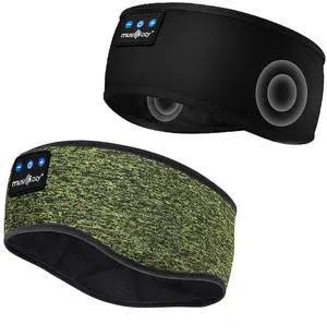 MUSICOZY Sleep Headphones Bluetooth 5.4 Headband, Sports Wireless Earphones Sweat Resistant Earbuds Sleeping Headphone with Ultra-Thin HD Stereo Speaker for Workout Running Cool Gadgets Unique Gifts