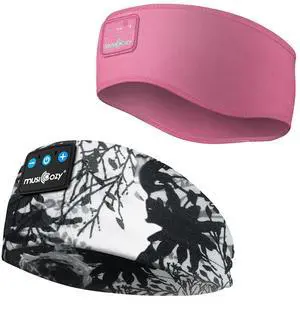 MUSICOZY Sleep Headphones Bluetooth 5.4 Headband, Sports Wireless Earphones Sweat Resistant Earbuds Sleeping Headphone with Ultra-Thin HD Stereo Speaker for Workout Running Cool Gadgets Unique Gifts