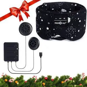 MUSICOZY Sleep Headphones Bluetooth Sleep Mask with Headphones Eye Mask Wireless Bluetooth 5.4 with Adjustable Headband