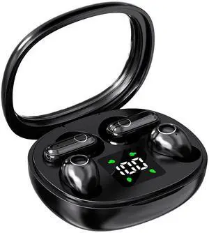 MSHUKCOE Wireless Bluetooth HeadsetTiny Size Invisible EarbudsSleep and Sports Earphones Set, 2 Pairs, Mini and Short Handle Designfor Work Sport Sleeping   (Black)