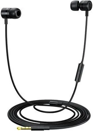 MORMOQUE EP-06 Wired Earbuds in-Ear Earphones,Build-in Microphone Noise Isolating Headphones,3.5mm Jack 4.9ft Long Cord Ear Buds,HD Bass Audio,with 6 Ear Tips,for Smartphones/Laptop/Computer Etc-Black