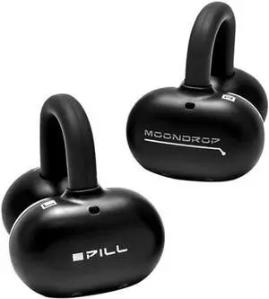 Moondrop Pill Open Ear Headphones OWS Hanging Earphones IPX4 Ear Clip Wireless Earbuds (Black)