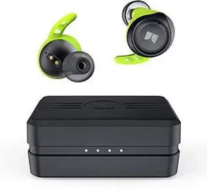 Monster Champion Wireless Earbuds, IPX8 Waterproof Sports Headphones with aptX Deep Bass, CVC 8.0 Call Noise Cancellation, Bluetooth 5.0, Type C Fast Charge, 100Hrs Charging Case