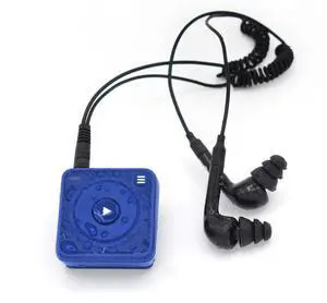 Mighty Wave Waterproof IPX7 Spotify & Amazon Music Player - Includes Waterproof Wired Headphones - Perfect for Swimming - Music + Podcasts