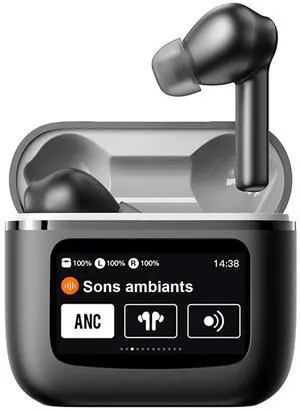 Loluka Touch Screen Earbuds Wireless Bluetooth Earphones 5.4 Waterproof Touchscreen Earbuds with Screen Touch Case Earbud & in-ear Headphones Call Noise Reduction Ear Buds