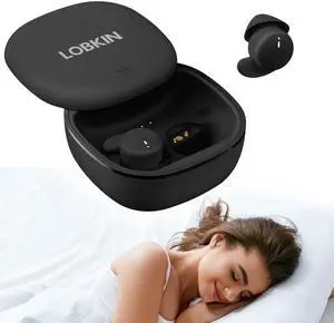 LOBKIN Sleep HeadphonesWireless Bluetooth 5.4 Noise Blocking Sleeping HeadphonesSleep Earbuds for Side Sleepers in-Ear Soft Mini Invisible Buds for Sleeping Working