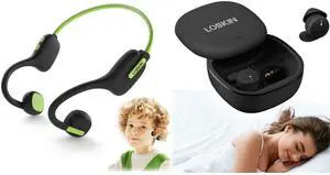 LOBKIN Sleep HeadphonesWireless Bluetooth 5.4 Noise Blocking Sleeping HeadphonesSleep Earbuds for Side Sleepers in Ear Soft Mini Invisible Buds for Sleeping Working