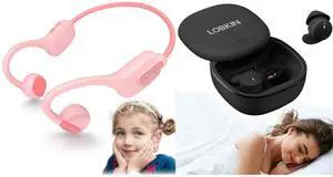 LOBKIN Sleep HeadphonesWireless Bluetooth 5.4 Noise Blocking Sleeping HeadphonesSleep Earbuds for Side Sleepers in Ear Soft Mini Invisible Buds for Sleeping Working