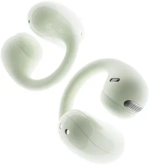 Open Ear Earbuds LIUP LP2 Luminous Clip On Headphones, 4.8g Lightweight Open Ear Clip, 3 Size Soft Ear Tips Stable Fit, Robust Bass, Dual-Device Connections, 48H Play, Fit Sports Running Workout Green