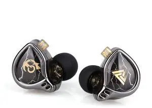 Linsoul QKZ x HBB 10mm Titanium-Coated Diaphragm HiFi in-Ear Monitor Earphones with Semi-Open Cavity, Detachable Recessed 2Pin Silver-Plated Cable, Noise Canceling for Audiophile(Without Mic)