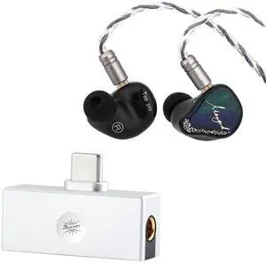 Linsoul Xenns Mangird Tea PRO in Ear Monitor, 6BA+2DD Hybrid Earphone IEM & Kiwi Ears Allegro Mini Portable IEM DAC, in Ear Monitor Amplifier, USB C to 3.5/4.4mm Output