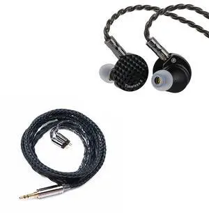Linsoul 7Hz Timeless II in Ear Monitor, Upgraded 14.5mm Planar Magnetic Driver IEM Tripowin Zonie IEM Cable, 16 Core Silver Plated Earphone Upgraded Cords