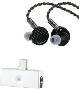 Linsoul 7Hz Timeless II in Ear Monitor, Upgraded 14.5mm Planar Magnetic Driver IEM Kiwi Ears Allegro Mini Portable IEM DAC, in Ear Monitor Amplifier