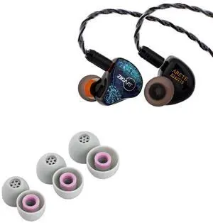 Linsoul ZiiGaat x Fresh Reviews Arete in Ear Monitor + Kiwi Ears Flex Earbud Tips, Replacement Silicone IEM Tips, 3 Pairs, S/M/L Size