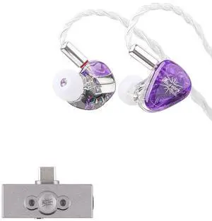 Linsoul Kiwi Ears Orchestra Lite Performance Custom 8BA in-Ear Monitor IEM(Purple) Kiwi Ears Allegro Pro Upgraded IEM Earphone DAC/AMP
