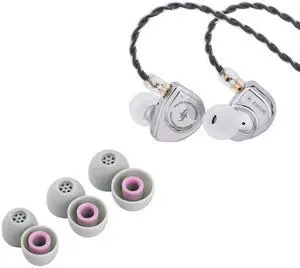 Linsoul SIMGOT EW200 10mm SCP Diaphragm Dynamic Driver in-Ear Earphones (DSP) + KiwiEars Flex Earbud Tips