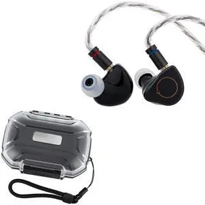 Linsoul SIMGOT SuperMix 4 1DD+1BA+1Planar+1PZT Hybrid Drivers Earphones + LC02 in Ear Monitor Case