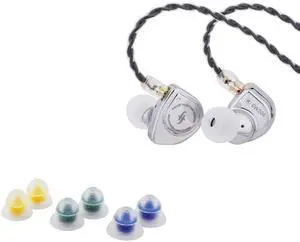 Linsoul SIMGOT EW200 10mm SCP Diaphragm Dynamic Driver in-Ear Earphones (EW200 with Mic) + TANGZU Tang Sancai Eartips for IEMs