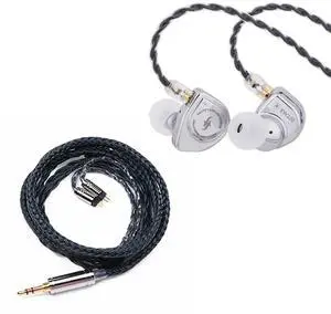 Linsoul SIMGOT EW200 10mm SCP Diaphragm Dynamic Driver in-Ear Earphones (EW200 DSP) + Tripowin Zonie IEM Cable