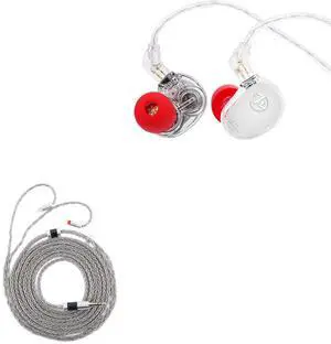 Linsoul 7Hz x HBB Elua in Ear Monitor, 10mm + 8mm Dual Dynamic Driver IEM Earphones, HiFi Wired Earbuds, Tripowin Zonie IEM Cable, 2m Long Earbud Cable