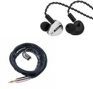 Linsoul Kiwi Ears Airoso in Ear Monitor,1DD+4BA Hybrid Driver IEM Earphones+ Tripowin Zonie IEM Cable, 16 Core Silver Plated Earphone Upgraded Cords