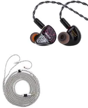 Linsoul ZiiGaat Odyssey inEar Monitor, 1DD+3BA Hybrid IEM Earphone, Wired Gaming Earbuds Tripowin Zonie IEM Cable, 2m Long Earbud Cord(2Pin)
