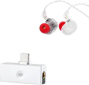 Linsoul 7Hz x HBB Elua in Ear Monitor, 10mm + 8mm Dual Dynamic Driver IEM Earphones, HiFi Wired Earbuds, Kiwi Ears Allegro Mini Portable IEM DAC, in Ear Monitor Amplifier,
