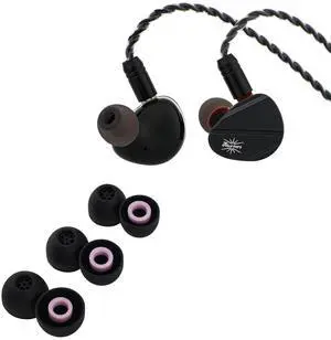 Linsoul Kiwi Ears Canta 1DD+2Planar Hybrid Gaming Earbuds, Black