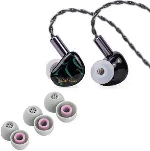 Linsoul Kiwi Ears Cadenza in Ear Minitor (Green) + Kiwi Ears Flex Earbud Tips