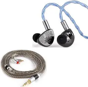 Linsoul TANGZU x HBB Wu Heyday HiFi Upgraded 14.5mm Planar Driver IEM+Tripowin Zonie 16 Core Silver Plated IEM Cable, SPC Earphone Cable