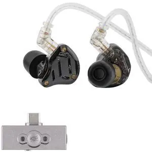 Linsoul KZ ZS10 PRO 2 in Ear Monitor IEM (Black, with Mic) Kiwi Ears Allegro Pro Upgraded IEM Earphone DAC/AMP