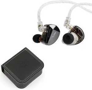 Linsoul x KZ AS10 PRO 5BA Wired Earbuds (with Mic) + Kiwi Ears Earbud Case, Portable Earphone Carrying Case