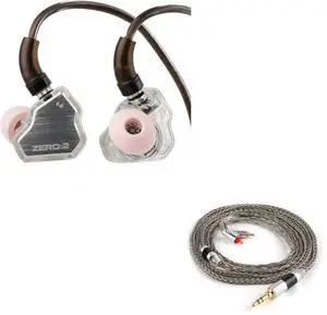 Linsoul 7Hz x Crinacle Zero: 2 in Ear Monitor, Updated 10mm Dynamic Driver IEM, Wired Earbuds Earphones, Gaming Earbuds, with OFC IEM Cable for Musician