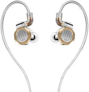 LETSHUOER DX1 11mm Dynamic Driver Earphones, HiFi in Ear Monitor IEM,Wired Earbuds IEM, Gaming Earbuds with Detachable silver-plated monocrystalline copper cable for Musician Audiophile Singer (3.5mm)