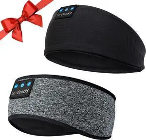 LC-dolida Sleep Headphones Bluetooth Headband, Headband Headphones Over Ear Bluetooth 5.4 Sleeping Earbuds Earphones