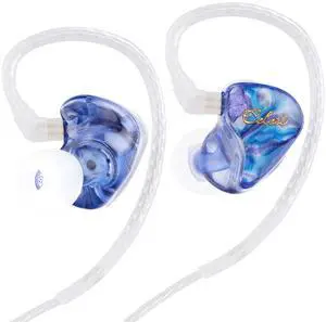 QOA Celest WyvernQing 10mm LCP Driver in Ear Monitor Headphones, HiFi Wired Earbuds, Gaming Earbuds, IEM Earphones with Hand-Drawn Faceplate, Detachable Cable for Musicians Audiophile Singers DJ