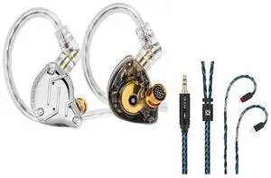 Gaming Earbuds IEM Headphone,KZ ZS10 PRO in Ear Monitor IEM Headphone+2M Long in Ear Monitor Earphone Cable,KBEAR ST16 Plus Headphone Cabke