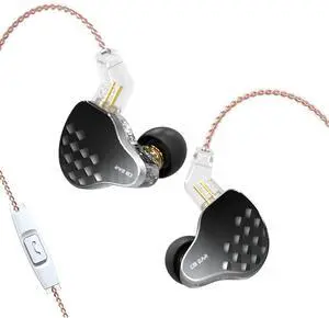 keephifi KBEAR Robin in-Ear Monitors, Stereo Wired in Ear Earphones, 1DD+4BA Hybrid HiFi Earbuds, Powerful Resolution IEM Noise Isolating Headphones for Audiophiles Musicians (with MIC, Black)