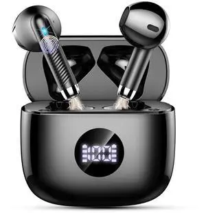 Wireless Earbuds, 2025 Bluetooth Headphones 5.4 HiFi Stereo, in-Ear Ear buds with 4 ENC Noise Cancelling Mics, 40H Playtime Sport Ear Buds with Charging Case, IP7 Waterproof Earphones with LED Display