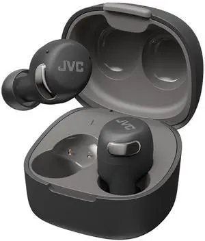 JVC True Wireless Compact Earbuds  Active Noise Cancelling - Bluetooth 5.3 Ear Buds Headphones for iPhone, Android - 27 Hr. Playback, Low Latency Mode - IPX4 Sweat/Rain Proof, Quick Charge Case, Mic