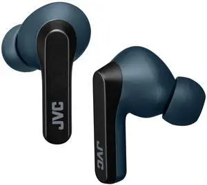 JVC RIPTIDZ True Wireless Headphones with Touch Sensor Operation, Single Ear use, IPX5, Bluetooth 5.1, Long Battery Life (up to 30 Hours) - HAA9TA (Blue), Small