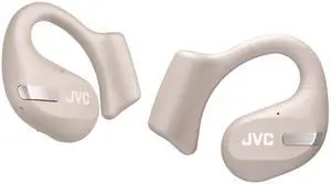 JVC New Nearphones Open Ear True Wireless Headphones with 16mm Large Drivers for Powerful Sound, Single Ear use, Compact Size, and Long Battery Life (up to 38 Hours) - HANP50TC (Beige)
