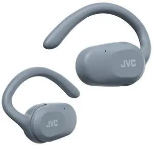 JVC nearphones Open Ear True Wireless Headphones with Pivot Motion Mecanism, 16mm Large Drivers Sound, Single Ear use, BT 5.4, Long Battery Life (up to 26 Hours) - HANP40TA (Blue)