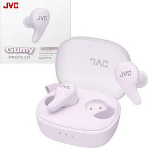 JVC Gumy Premium True Wireless Earbuds Noise Cancelling, Bluetooth 5.4 Headphones 26H Battery, ANC Ambient Mode, Gaming Low Latency, USB-C Case