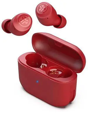 JLab Go Air Pop True Wireless Earbuds, in Ear Headphones, Bluetooth Earphones, Ear Buds with 32H Playtime, Bluetooth Earbuds with Microphone, USB Charging Case, Dual Connect, EQ3 Sound, Rose