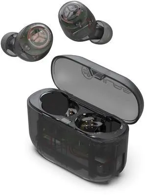 JLab Go Air Pop True Wireless Earbuds, in Ear Headphones, Bluetooth Earphones, Ear Buds with 32H Playtime, Bluetooth Earbuds with Microphone, USB Charging Case, Dual Connect, EQ3 Sound, Clear