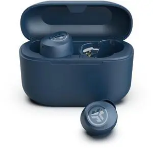 JLab Go Air Pop+ True Wireless Earbuds, in Ear Headphones, Bluetooth Earphones, 35H Playtime Ear Buds, Bluetooth Earbuds with Microphone, USB-C Charging Case, Dual Connect, EQ3 Sound, Navy Blue